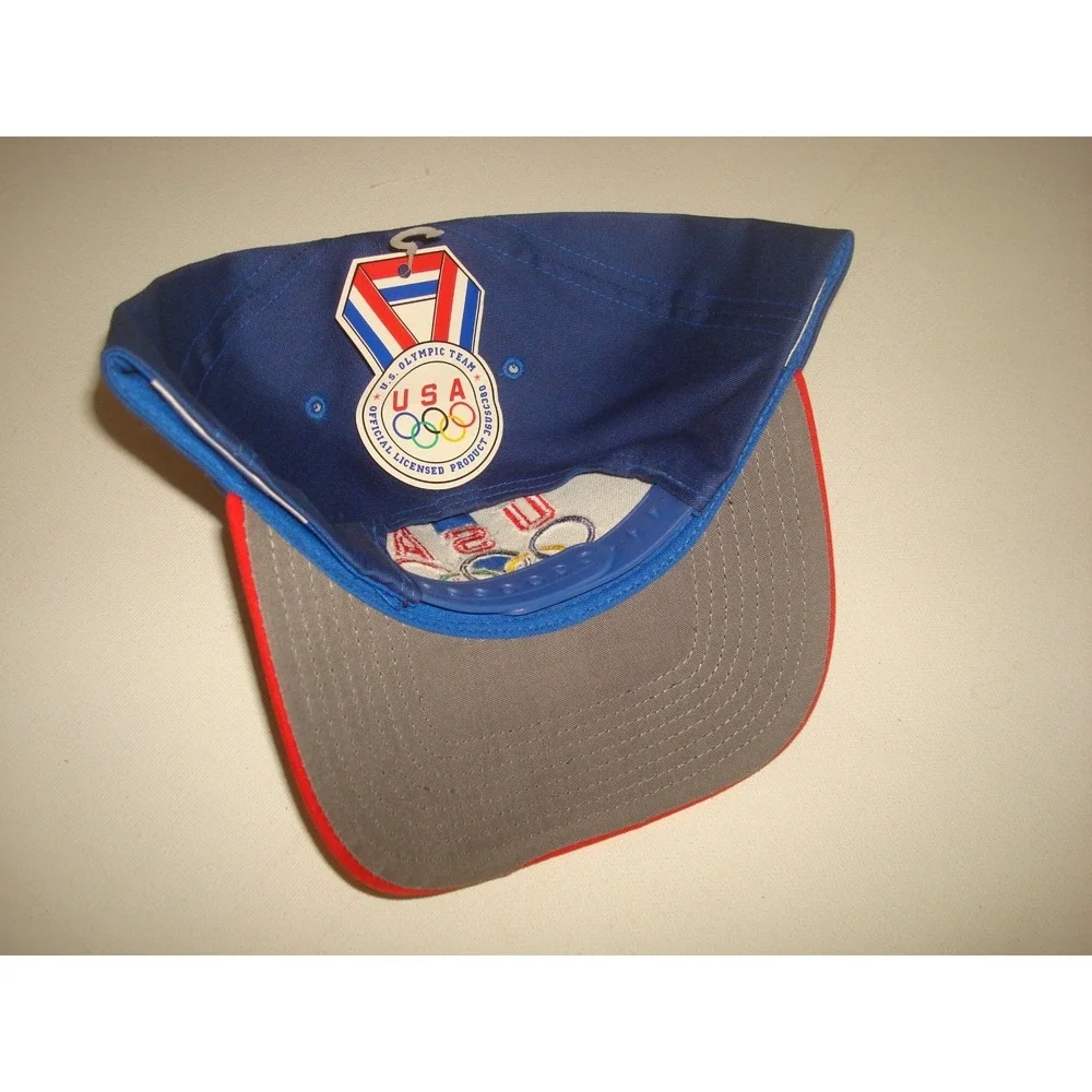 2PC LOT  ATLANTA OLYMPIC  OLYMPICS 1996 SNAPBACK HAT CAP DEADSTOCK  VINTAGE bx1‎